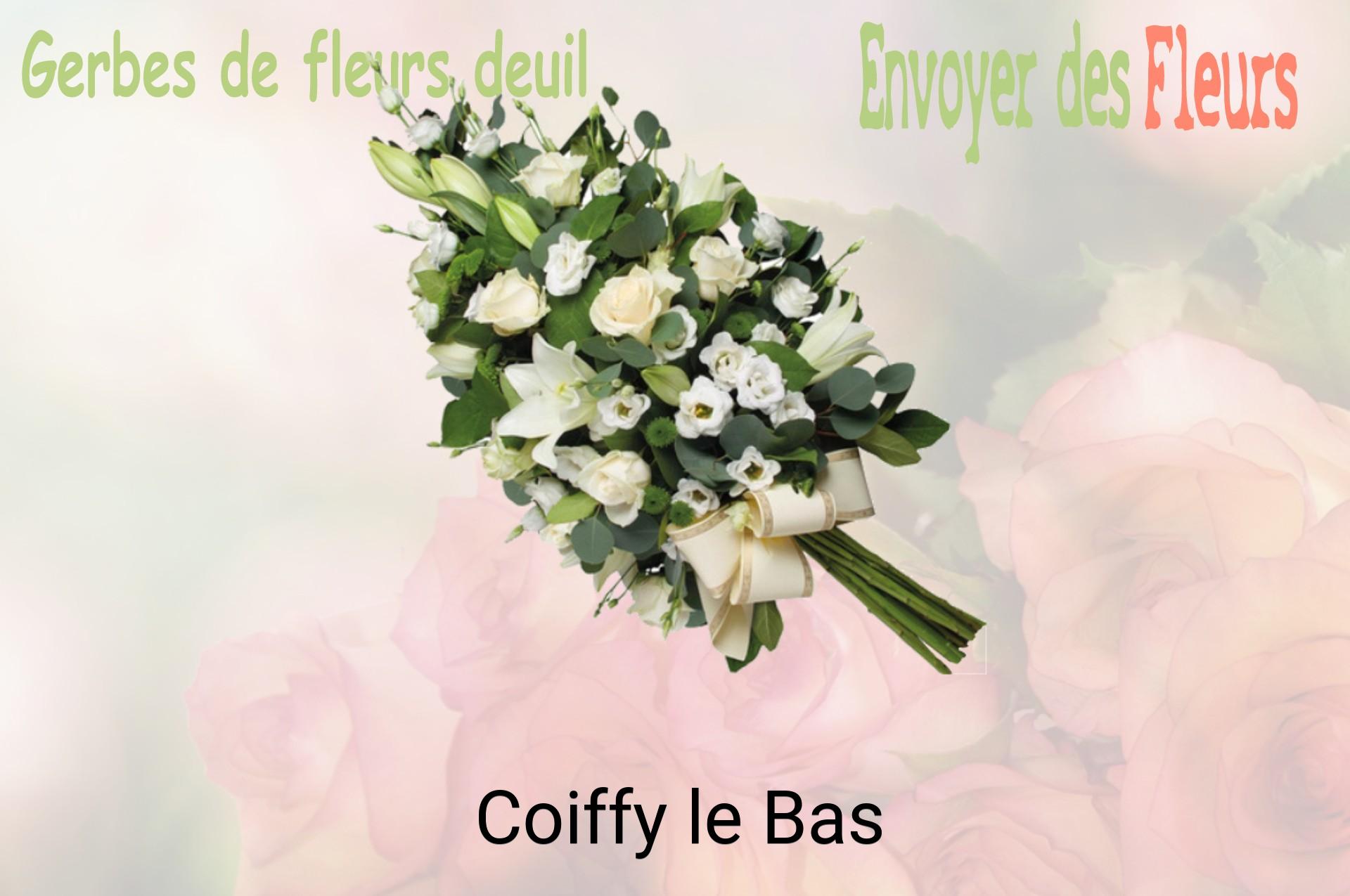 Gerbe de fleurs de deuil livrée à Coiffy-le-Bas